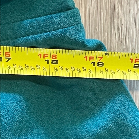 Lane Bryant Women’s Midi Dress Size 20 Green Ruched Waist 3/4 Sleeve Pull Over - Picture 12 of 14